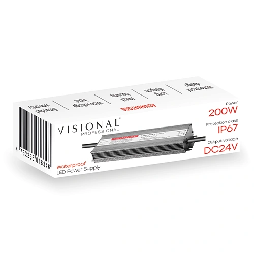 Ūdensizturīgs LED barošanas bloks 24V, 8.33A, 200W, IP67